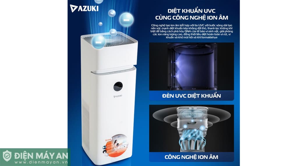 Máy lọc không khí và tạo ẩm Azuki Air Pro X5